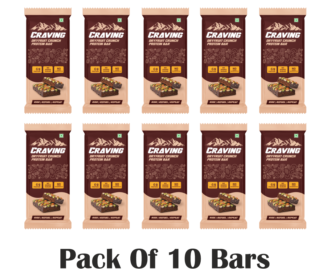 30gm dryfruit crunch protein bars pck of 10