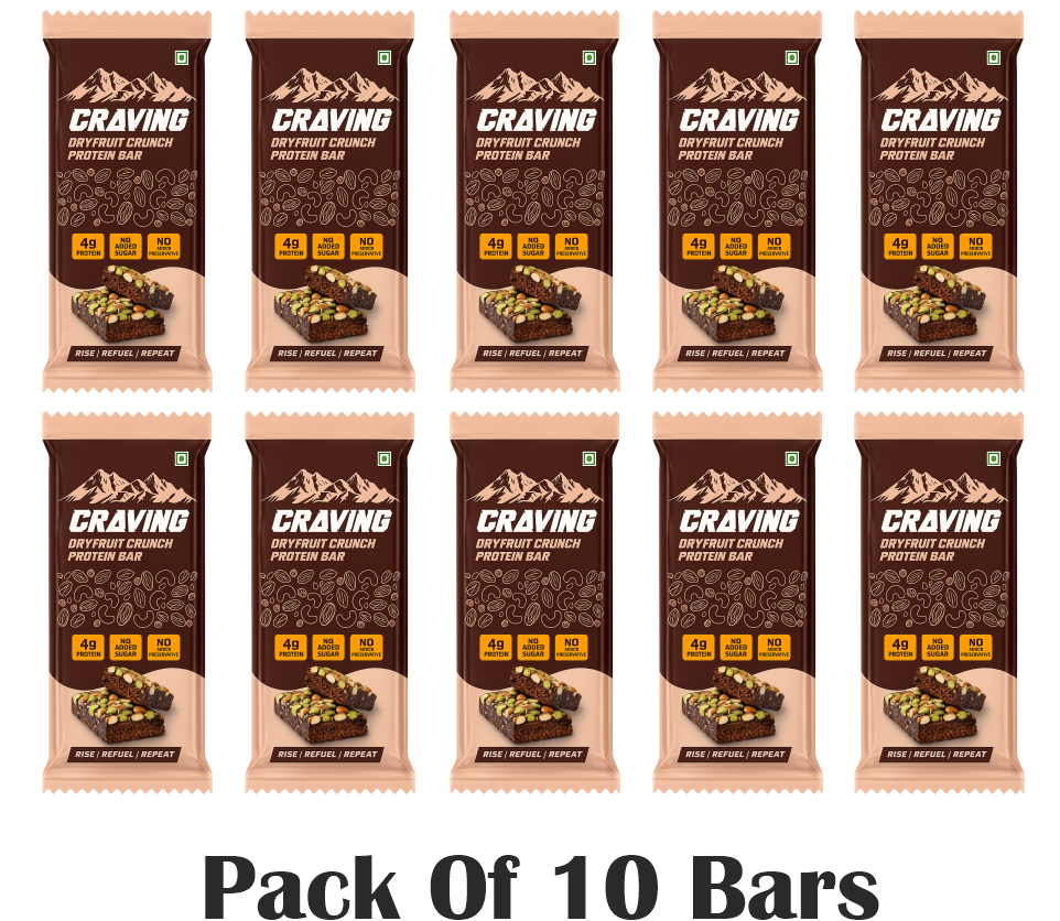 20gm dryfruit crunch protein bars pck of 10